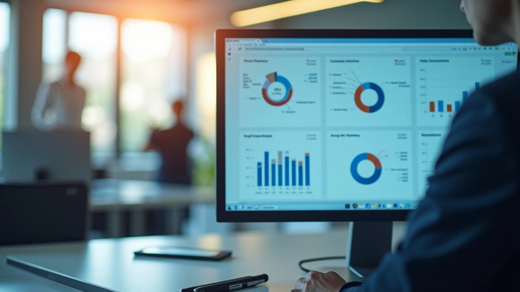 Spreadsheet with supply chain metrics and KPI tracking data on computer monitor